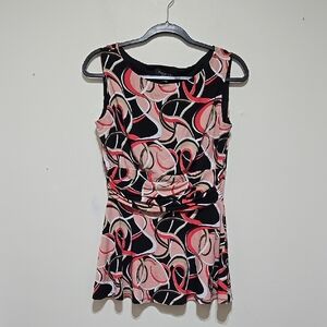 Perceptions New York Abstract Patterned Sleeveless Top